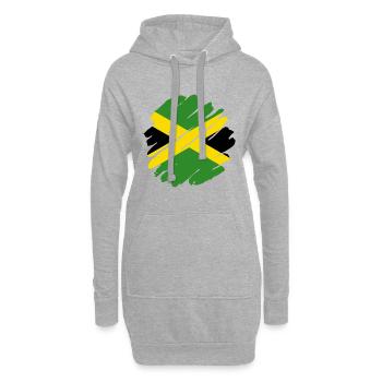 Drapeau jamaïcain Drapeau jamaïcain Jamaïque Vintage - Sweat-shirt à capuche long Femme - gris chiné - Devant