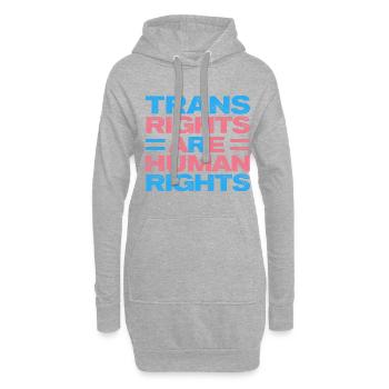 Trans Rights Are Human Rights Gay Rainbow Lgbtq Qu - Hoodie-Kleid - Grau meliert - Vorne