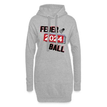 Federball in 2024 Sport Spiel Spielerin Badminton - Hoodie-Kleid - Grau meliert - Vorne