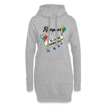 Klempner Jubiläum 10 Jahre Klempnerei Sanitär - Hoodie-Kleid - Grau meliert - Vorne
