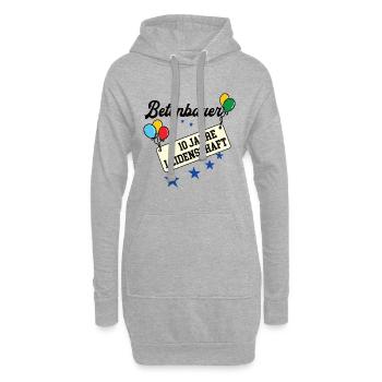 Betonbauer Jubiläum 10 Jahre 10. jähriges Jubi 10t - Hoodie-Kleid - Grau meliert - Vorne