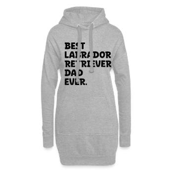 Bester Labrador Retriever Papa aller Zeiten Laborhund - Hoodie-Kleid - Grau meliert - Vorne