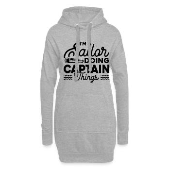 I'm A Sailor Doing Captain Things Sailing Ship Sea - Hoodie-Kleid - Grau meliert - Vorne