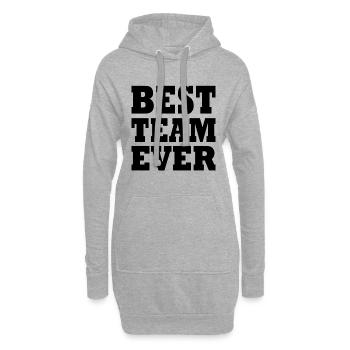 Best team ever - Hoodie-Kleid - Grau meliert - Vorne