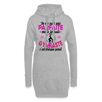 Gymnaste Gymnastique Gymnase Sport Cadeau Humour - Sweat-shirt à capuche long Femme - gris chiné - Devant