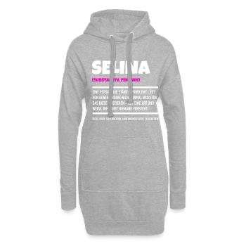 Name Selina Design - Hoodie-Kleid - Grau meliert - Vorne