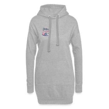Stricken ist meine Auszeit - Hoodie-Kleid - Grau meliert - Vorne
