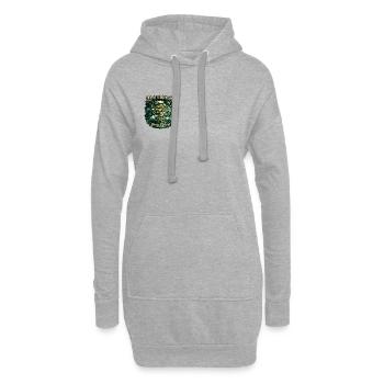 Cosmo-Kumpel im Weltraumanzug - Hoodie-Kleid - Grau meliert - Vorne