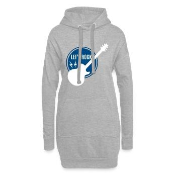 Gitarre - Guitar / Let's Rock !!!! ROCKBAND - Hoodie-Kleid - Grau meliert - Vorne