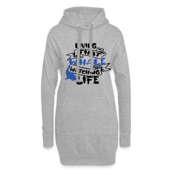 Conception de baleines pour les baleines et les rorquals bleus ou les bélugas - Sweat-shirt à capuche long Femme - gris chiné - Devant