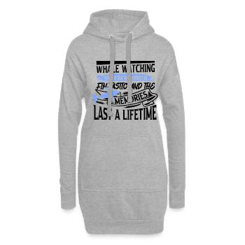 Meeressäuger für Orca-Beobachtung und Buckelwal - Hoodie-Kleid - Grau meliert - Vorne
