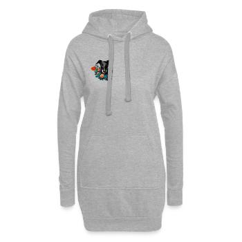Galgo Blackbeauty Nr01 - Hoodie-Kleid - Grau meliert - Vorne