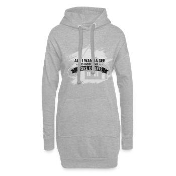 Conception de démolition de maisons et rénovation de maisons - Sweat-shirt à capuche long Femme - gris chiné - Devant