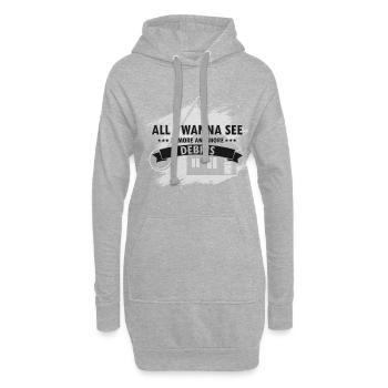 Hausabriss und Renovierungs Design - Hoodie-Kleid - Grau meliert - Vorne