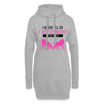 Conception acrobatique de voûte et cheval équestre - Sweat-shirt à capuche long Femme - gris chiné - Devant