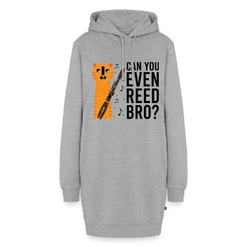 Orchester und Holzblasinstrument - Hoodie-Kleid - Grau meliert - Vorne