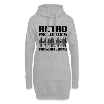 Chiptune Music Lover Groove zu den Bleeps und Bloo - Hoodie-Kleid - Grau meliert - Vorne