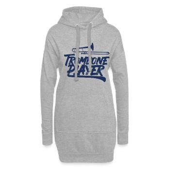 Posaune Spieler Musiker Posaunist - Hoodie-Kleid - Grau meliert - Vorne