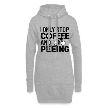 I Only Stop for Coffee and Peeing Radfahrer - Hoodie-Kleid - Grau meliert - Vorne