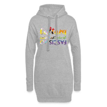 Kultur als Gegengift zum Faschismus - Hoodie-Kleid - Grau meliert - Vorne