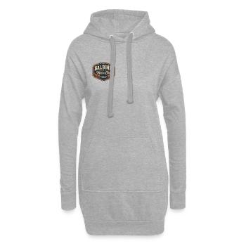 Écusson vintage du Balbinio Motor Club - Sweat-shirt à capuche long Femme - gris chiné - Devant
