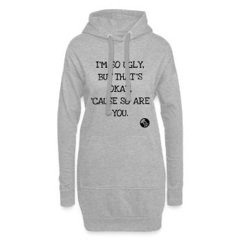 Ich bin so hässlich, aber das ist okay ... Lithium - Nirvana - Hoodie-Kleid - Grau meliert - Vorne