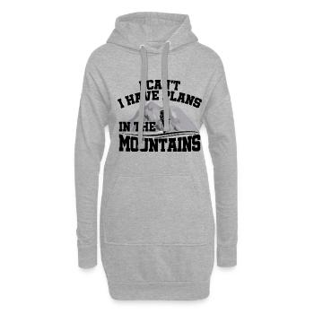 I Can't I Have Plans In The Mounatins Hiking Trekk - Hoodie-Kleid - Grau meliert - Vorne