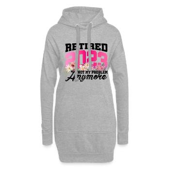 Retired 2023 Not My Problem Anymore Retiree Retire - Hoodie-Kleid - Grau meliert - Vorne