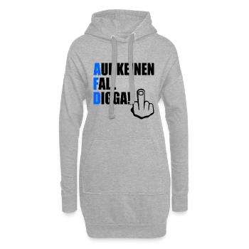 auf keinen fall digga - Hoodie-Kleid - Grau meliert - Vorne