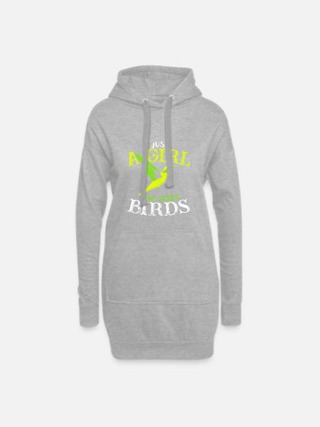 Bird conservationist Only one girl who loves birds. - Hoodie Dress - heather grey