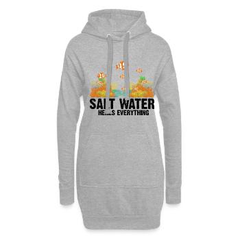Plongeurs en eau salée Plongée Biologiste marin Sea Ozea - Sweat-shirt à capuche long Femme - gris chiné - Devant