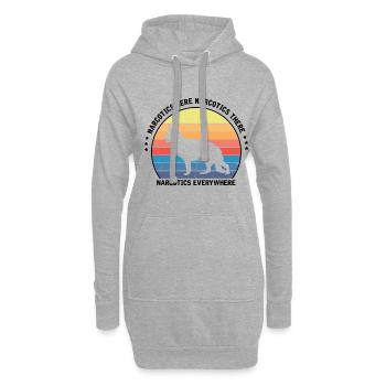 Militär Design Polizei Hund Deutscher Schäfer - Hoodie-Kleid - Grau meliert - Vorne