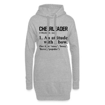 Cheerleader Noun Defintion Cheerleading Cheerdance - Hoodie-Kleid - Grau meliert - Vorne