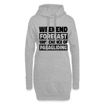 Weekend Forecast 100% Chance Of Paragliding Parach - Hoodie-Kleid - Grau meliert - Vorne