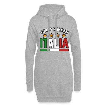 Italie Italien Italien Italie - Sweat-shirt à capuche long Femme - gris chiné - Devant
