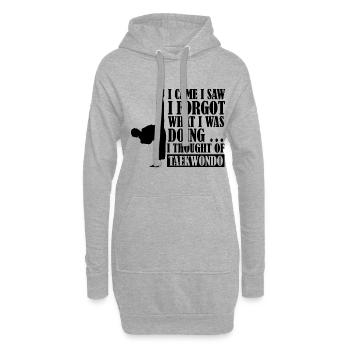 I thought of Taekwondo - Hoodie-Kleid - Grau meliert - Vorne