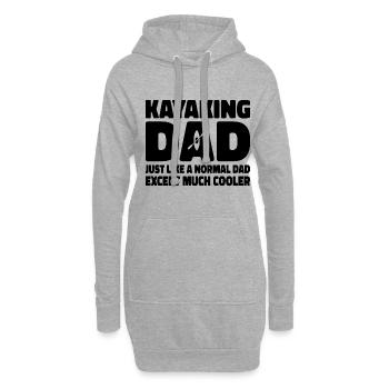 Kayaking Dad Just Like A Normal Dad Except Much Co - Hoodie-Kleid - Grau meliert - Vorne