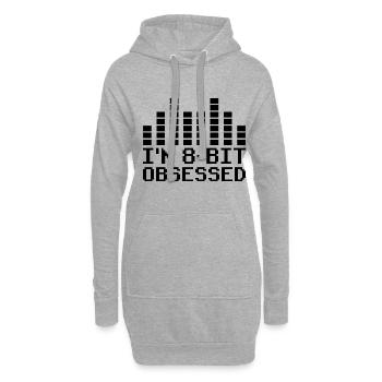 Chiptune Music Lover Groove zu den Bleeps und Bloo - Hoodie-Kleid - Grau meliert - Vorne