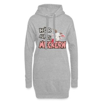 Hör auf zu meckern für eine Frau oder Mädchen - Hoodie-Kleid - Grau meliert - Vorne