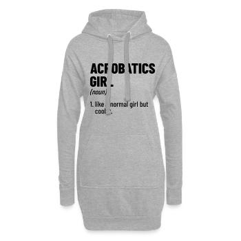 Girl Graphic Gymnast Gymnastics Acrobat Acrobatics - Hoodie-Kleid - Grau meliert - Vorne