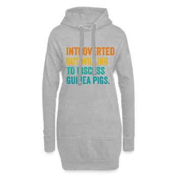 Introverted But Willing To Discuss Guinea Pigs Ani - Hoodie-Kleid - Grau meliert - Vorne