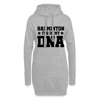 Badminton It's In My DNA Shuttlecock Badminton Pla - Hoodie-Kleid - Grau meliert - Vorne