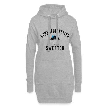 Schmuddelwetter Sweater Regen Kuscheln Hamburg - Hoodie-Kleid - Grau meliert - Vorne