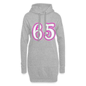 Numéro 65 - Sweat-shirt à capuche long Femme - gris chiné - Devant