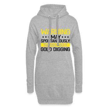 Gold Panning Gold Prospector GoldSchüfer Design - Hoodie Dress - heather grey - Front