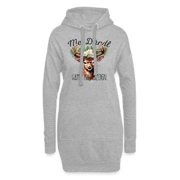 Mei Dirndl hams ma vazogn - Hoodie-Kleid - Grau meliert - Vorne