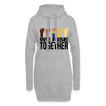 We Rise Together Bisexual Gay Trans Queer Lgbtq Ra - Hoodie-Kleid - Grau meliert - Vorne