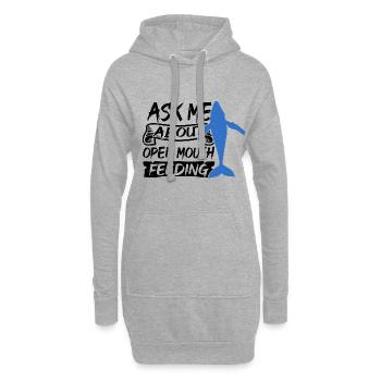 Orca Beobachtung für Buckelwale und Meerwale - Hoodie-Kleid - Grau meliert - Vorne