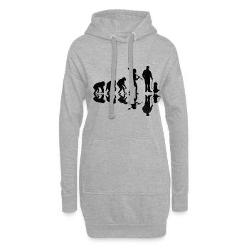 Tiersitter Evolution Haustiersitter Hundesitter Hund W - Hoodie-Kleid - Grau meliert - Vorne