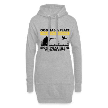 Drôle de conception de chasse au canard Hunter Hunting Duck Design - Sweat-shirt à capuche long Femme - gris chiné - Devant